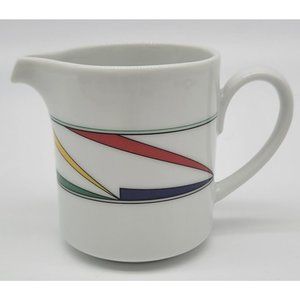 Vintage International Japan Fine China Creamer Red Blue Green Yellow